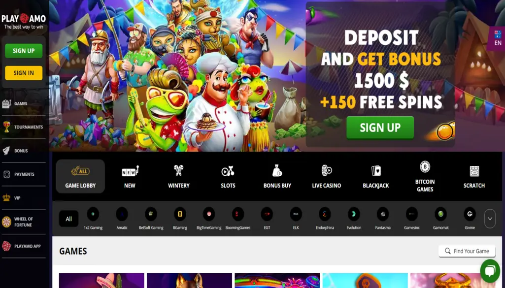 PlayAmo casino site