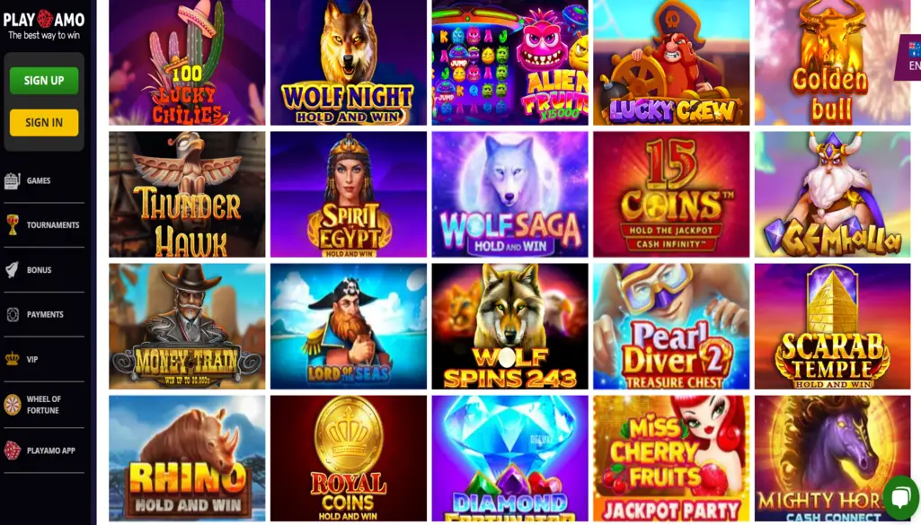PlayAmo casino games
