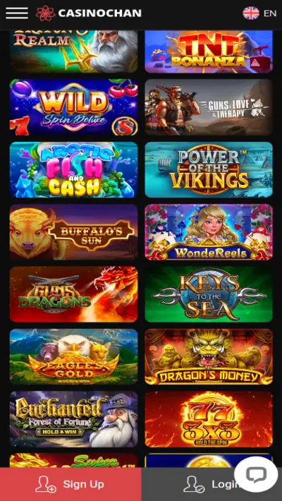 CasinoChan games mobile