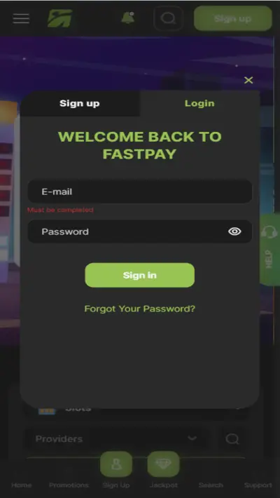 Fastpay casino login mobile