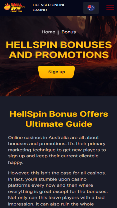 Hellspin bonuses mobile