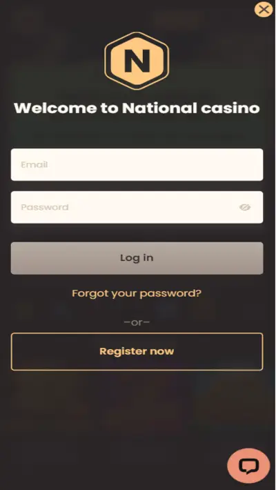 National casino login mobile