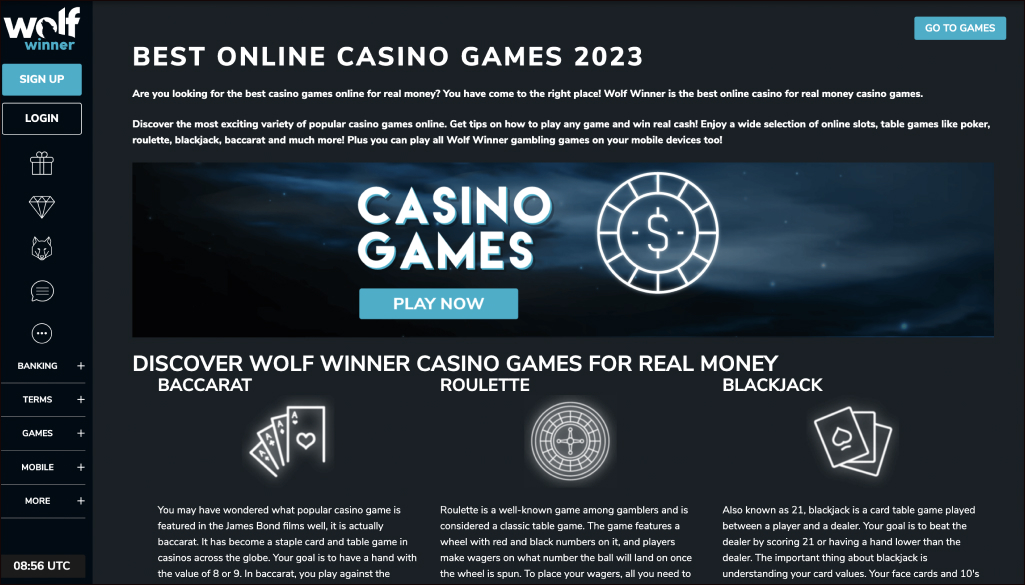 Wolf Winner Casino Games