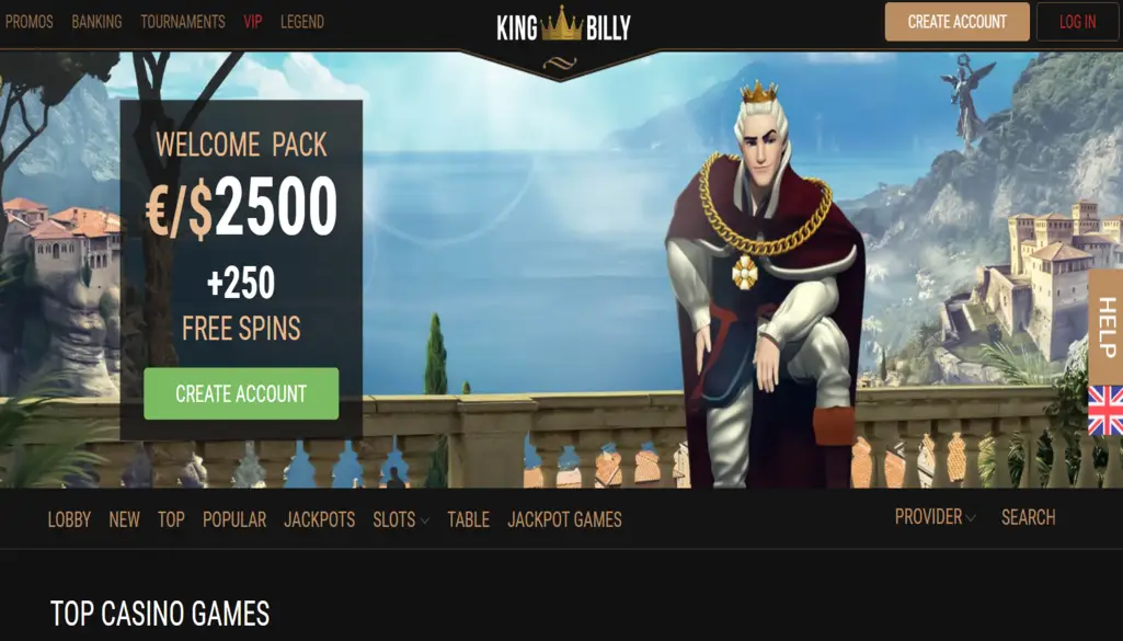 King Billy Casino Site
