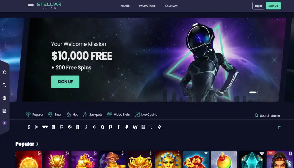 Stellar Spins Casino site