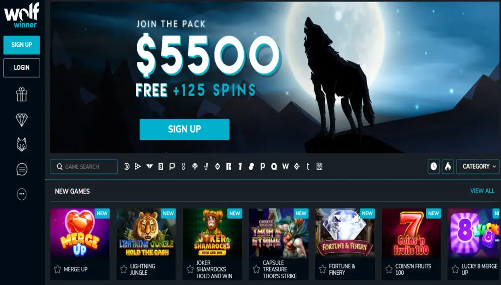 Wolf Winner casino site