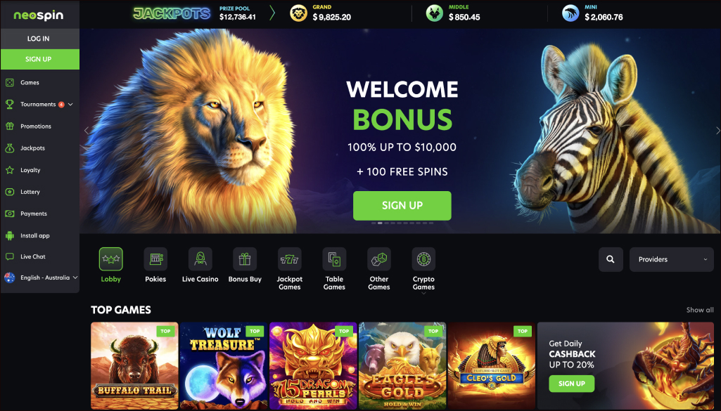 Neospin Casino Website