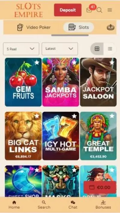 Slots Empire games mobile