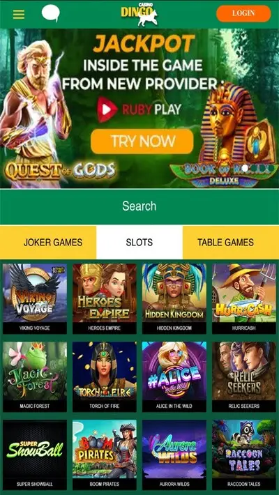 Dingo Casino Games Mobile