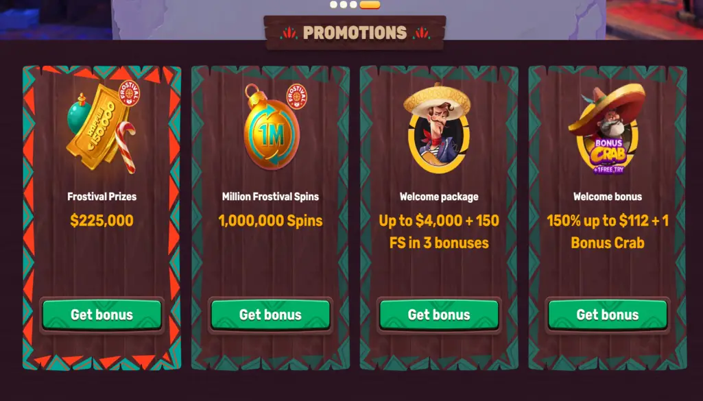 5 Gringos Casino of Bonuses and Promotions