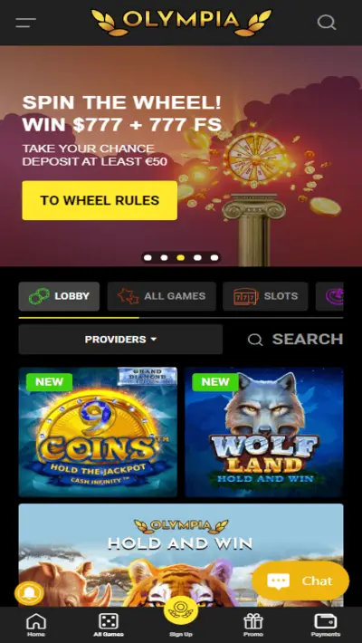 Olympia casino site mobile