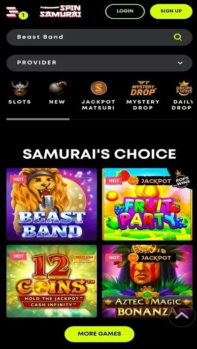 Spin Samurai Mobile Games